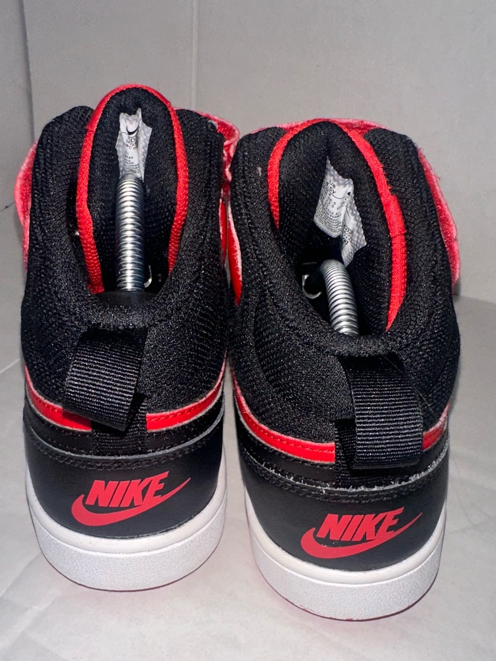 Nike Court Borough Mid 2 Shoes Youth Size 4.5Y Red Black Strap CD7782-602 - Picture 6 of 7